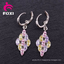 Grossiste Boucle d&#39;oreille Cubic Zirconia Fashion Hoop Boucle d&#39;oreille